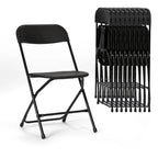 10er-Pack Klappstühle aus Kunststoff, Tragfähigkeit 350lb, für Veranstaltungen, Büro, Hochzeiten, Partys, Picknicks, Küche und Essbereich