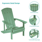 Bonosuki wetterfeste Adirondack-Gartenstühle aus Holz - Set aus 4
