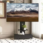 TV-meubel voor tv’s van 32-75, in hoogte verstelbare mobiele tv-wagen met lade en wielen voor de woonkamer, slaapkamer en kantoren -ModernLuxe
