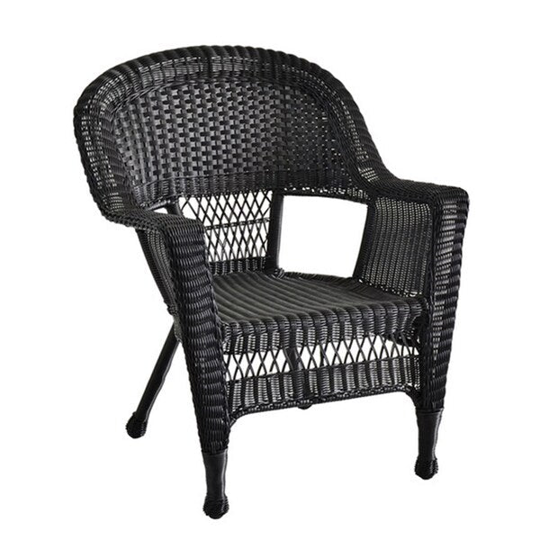 4-delige loungeset van wicker voor op het terras