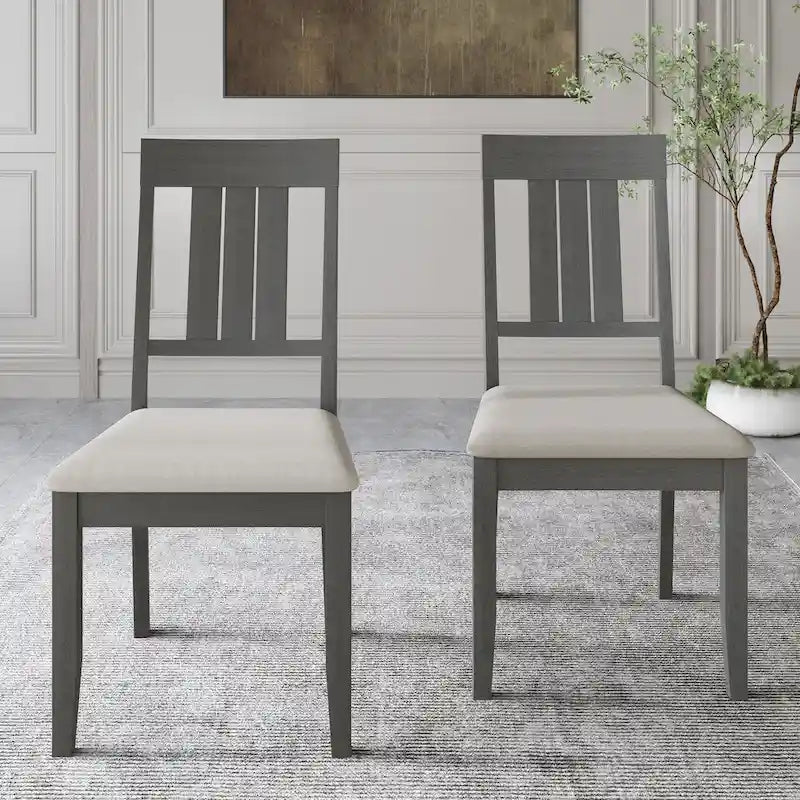 Klasyczny drewniany zestaw jadalniany CraftPorch, 7-elementowy