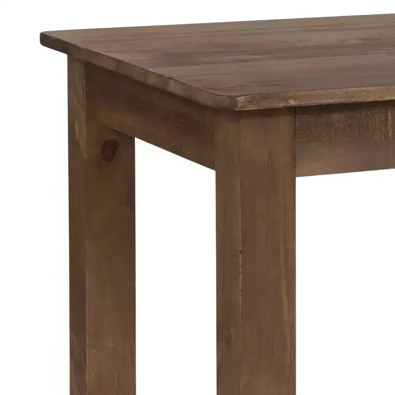 Flash Furniture, rechteckiger Farm-Esstisch aus massivem Kiefernholz, 46 x 30