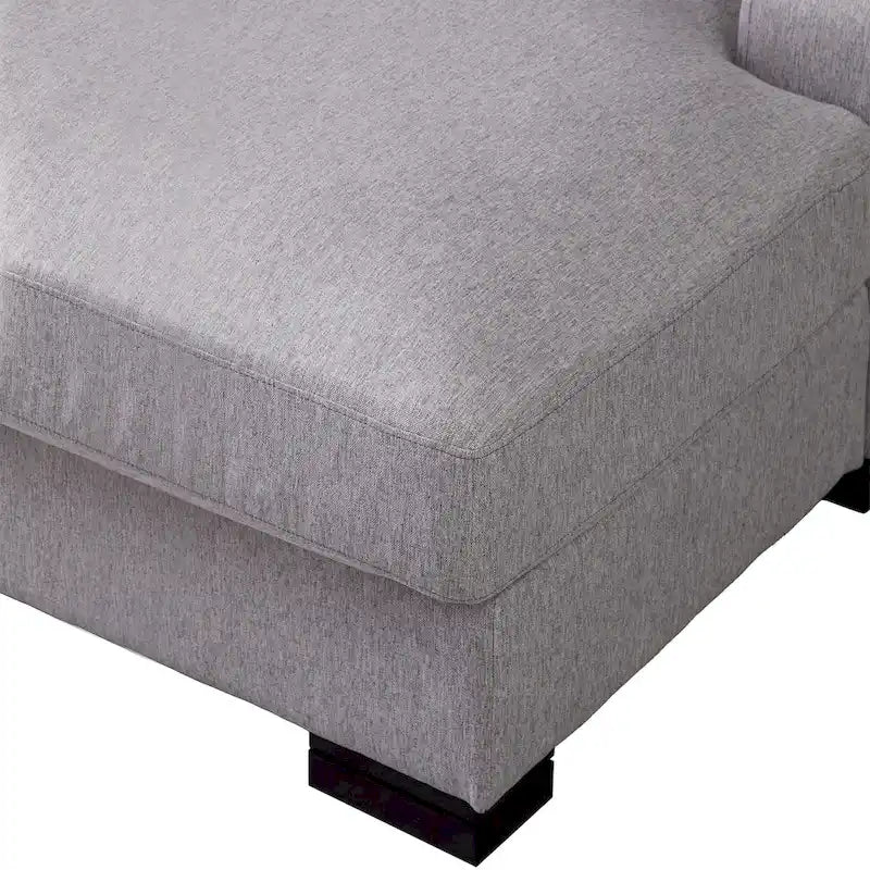 Modernes übergroßes Chaiselongue-Schlafsofa im Mid-Century-Stil mit Kissen