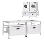 Socle pour lave-linge VEVOR, hauteur de 22.6 in, socle pour lave-linge et sèche-linge de 29x29 in avec plateau coulissant et espace de rangement, capacité de charge de 800 lbs, antidérapant, blanc