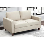Miles Mid Century Modern Loveseat 2 Seater Sofa Couch with Reversible Back Pillows Large
