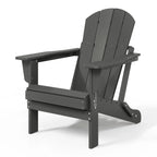 Polytrends Laguna, kleurvaste, weerbestendige, inklapbare Adirondackstoel voor buiten op het terras