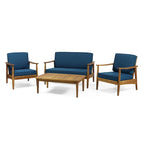 Ensemble de salon de jardin 4 places en bois d’acacia Willowbrook de Christopher Knight Home