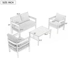 4-teiliges Outdoor-Sofaset