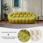 Gebogenes Bubble-Sofa für 2 Personen in Wabenform mit 3D-Textilgewebe fürs Wohnzimmer, Salon oder Apartment