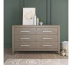 Child Craft Kieran kinderkamerset, 3-delig, met ledikant, dubbele ladekast en commode; inclusief 4-in-1 omvormbaar ledikant