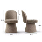 Set aus 6 modernen, um 360° drehbaren Esszimmerstühlen ohne Armlehnen mit säulenförmigem Fuß, elegante Akzentstühle für Küche, Esszimmer oder Büro-Panipeachy