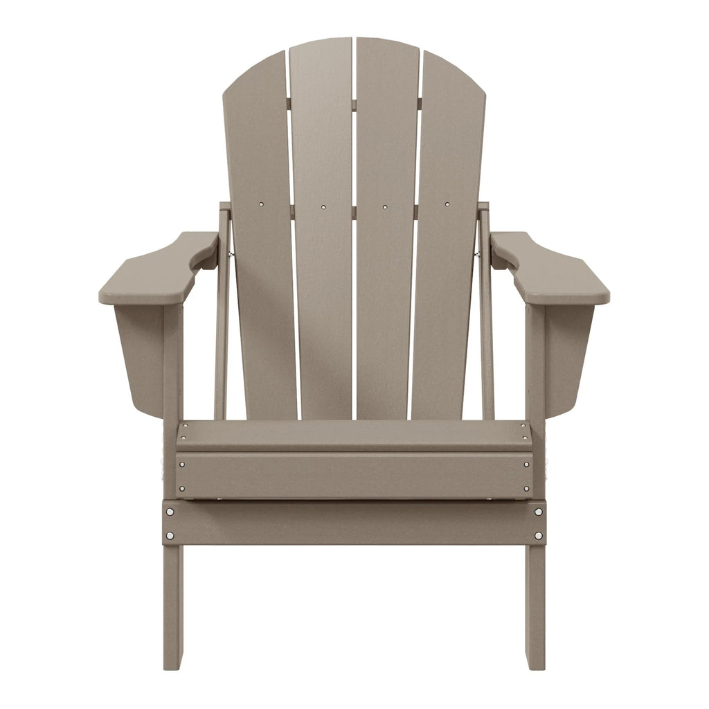Polytrends Laguna, kleurvaste, weerbestendige, inklapbare Adirondackstoel voor buiten op het terras
