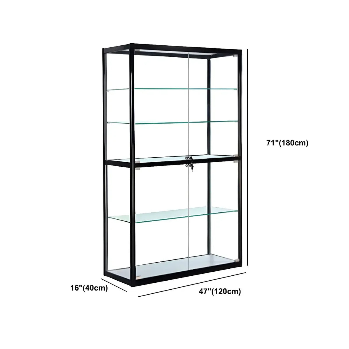 Vitrine contemporaine rectangulaire en verre noir