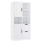 62'' Tall Bathroom Storage Cabinet, Freestanding Floor Storage Cabinet With Drawer & Adjustable Shelf, Pantry Storage Cabinet For Bathroom Living Room