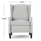 Gestoffeerde fauteuil met vleugelrugleuning en kantelmechanisme, klassieke stijl, blikvanger voor de woonkamer