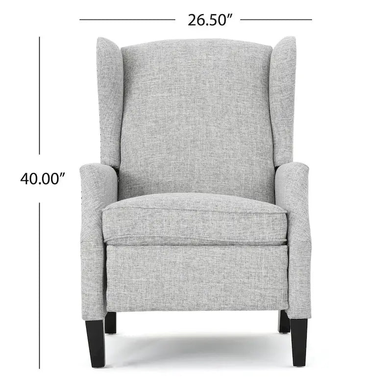 Gestoffeerde fauteuil met vleugelrugleuning en kantelmechanisme, klassieke stijl, blikvanger voor de woonkamer