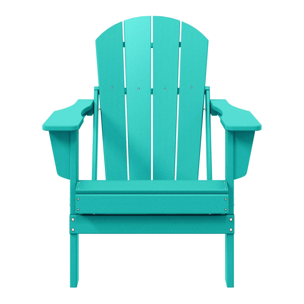 Polytrends Laguna, kleurvaste, weerbestendige, inklapbare Adirondackstoel voor buiten op het terras