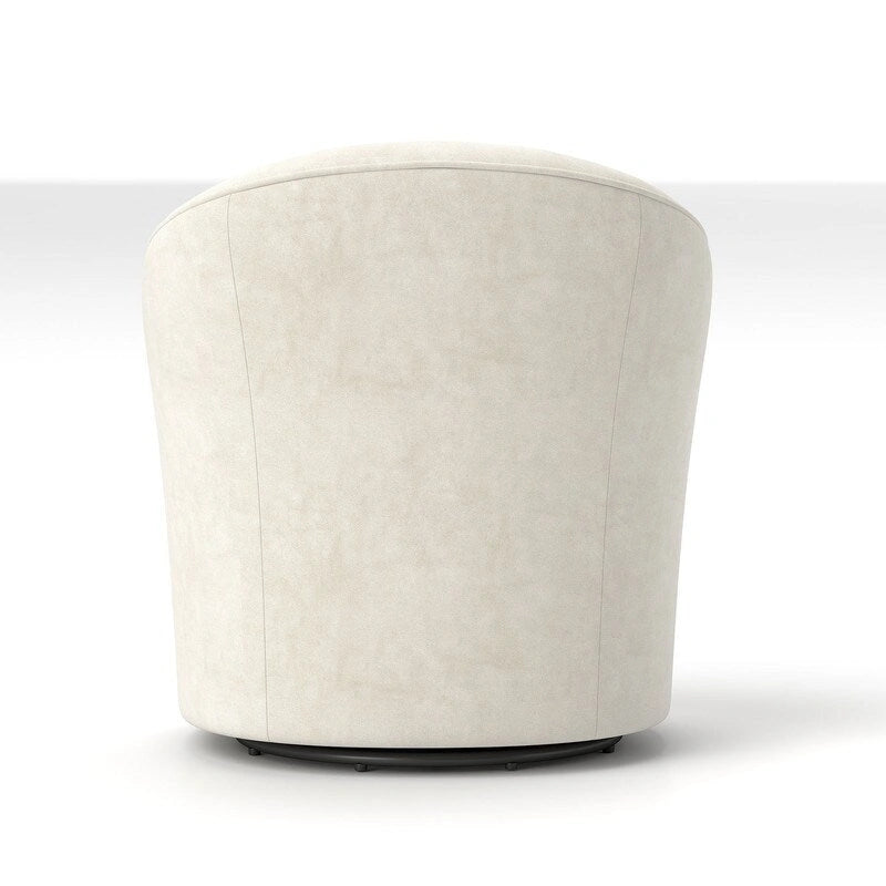 Lot de 2 fauteuils tonneaux modernes pivotants à 360 degrés, revêtement en velours et dossier capitonné à boutons SEYNAR
