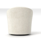 Lot de 2 fauteuils tonneaux modernes pivotants à 360 degrés, revêtement en velours et dossier capitonné à boutons SEYNAR