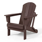 Polytrends Laguna, kleurvaste, weerbestendige, inklapbare Adirondackstoel voor buiten op het terras