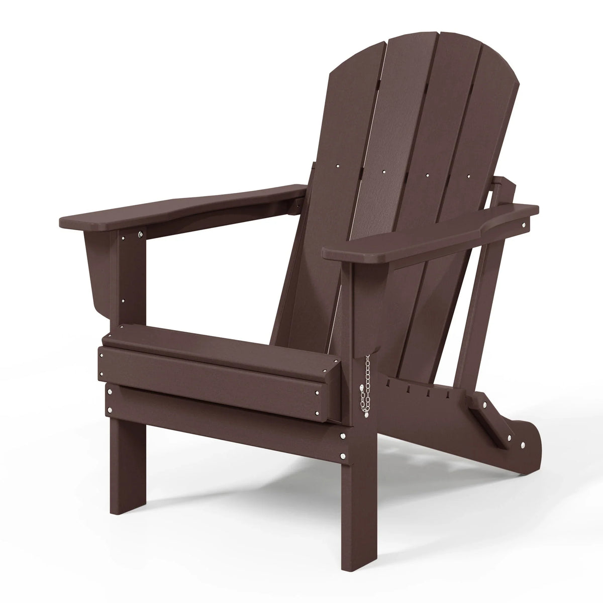 Polytrends Laguna, kleurvaste, weerbestendige, inklapbare Adirondackstoel voor buiten op het terras