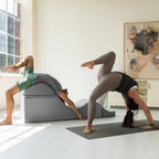 Avana Kami verstelbare chaise longue / voor yoga en massage - 2-in-1 poef met verborgen uitklapbare yogaloungestoel, microfluweel - N/A
