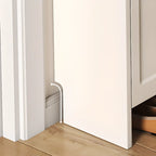 Schmaler weißer Schuhschrank aus Holz mit 3 Klapptüren