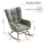 Fauteuil à bascule pour chambre de bébé, fauteuil à glissière pour le salon et l'allaitement, fauteuils d'appoint confortables pour chambre, fauteuils d'intérieur rembourrés en peluche effet teddy