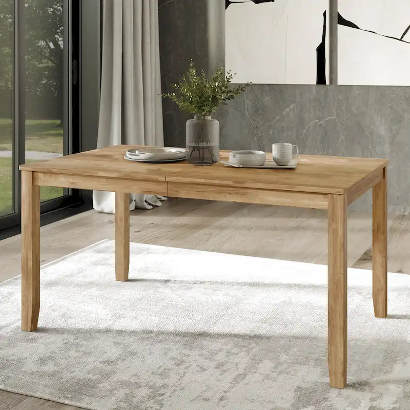 Klasyczny drewniany zestaw jadalniany CraftPorch, 7-elementowy