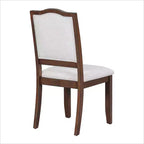 Ensemble de 4 chaises de salle à manger de style champêtre avec dossiers hauts et assises rembourrées