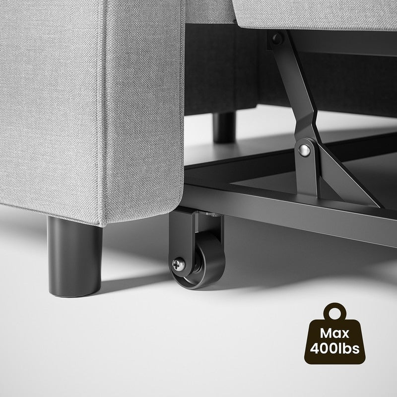Canapé-lit convertible 3 en 1 avec réglage ajustable, fauteuil-canapé avec lit escamotable, lit pliant convertible pour le salon