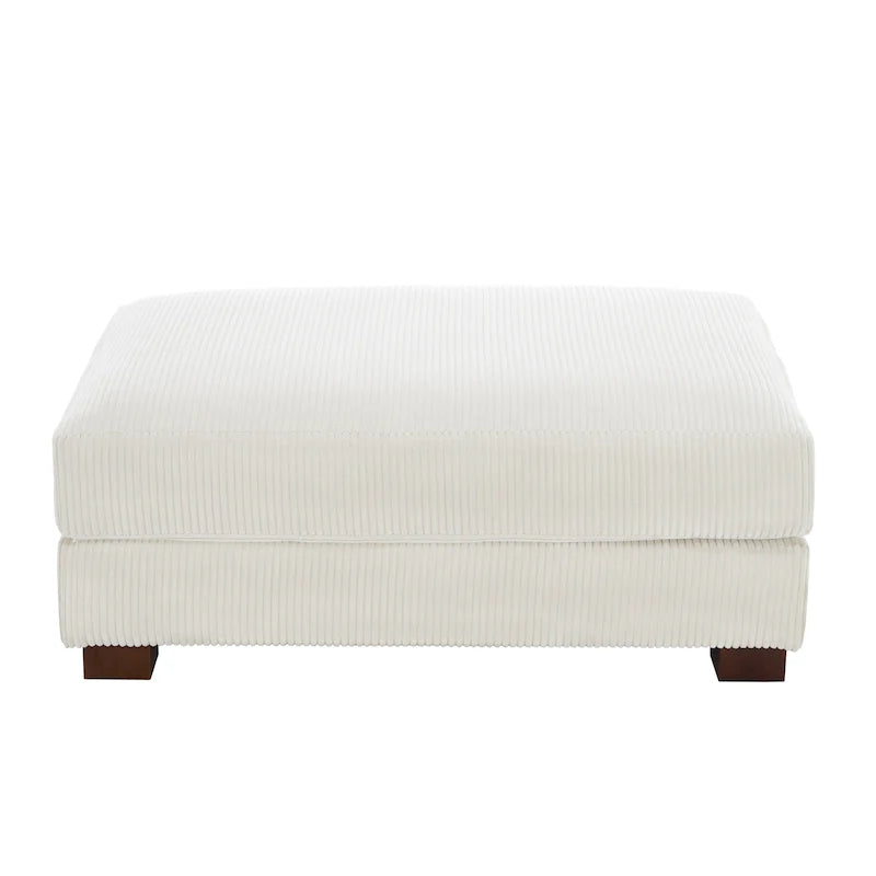 Moderne extra grote poef van ribfluweel