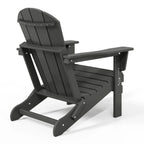 Polytrends Laguna, kleurvaste, weerbestendige, inklapbare Adirondackstoel voor buiten op het terras