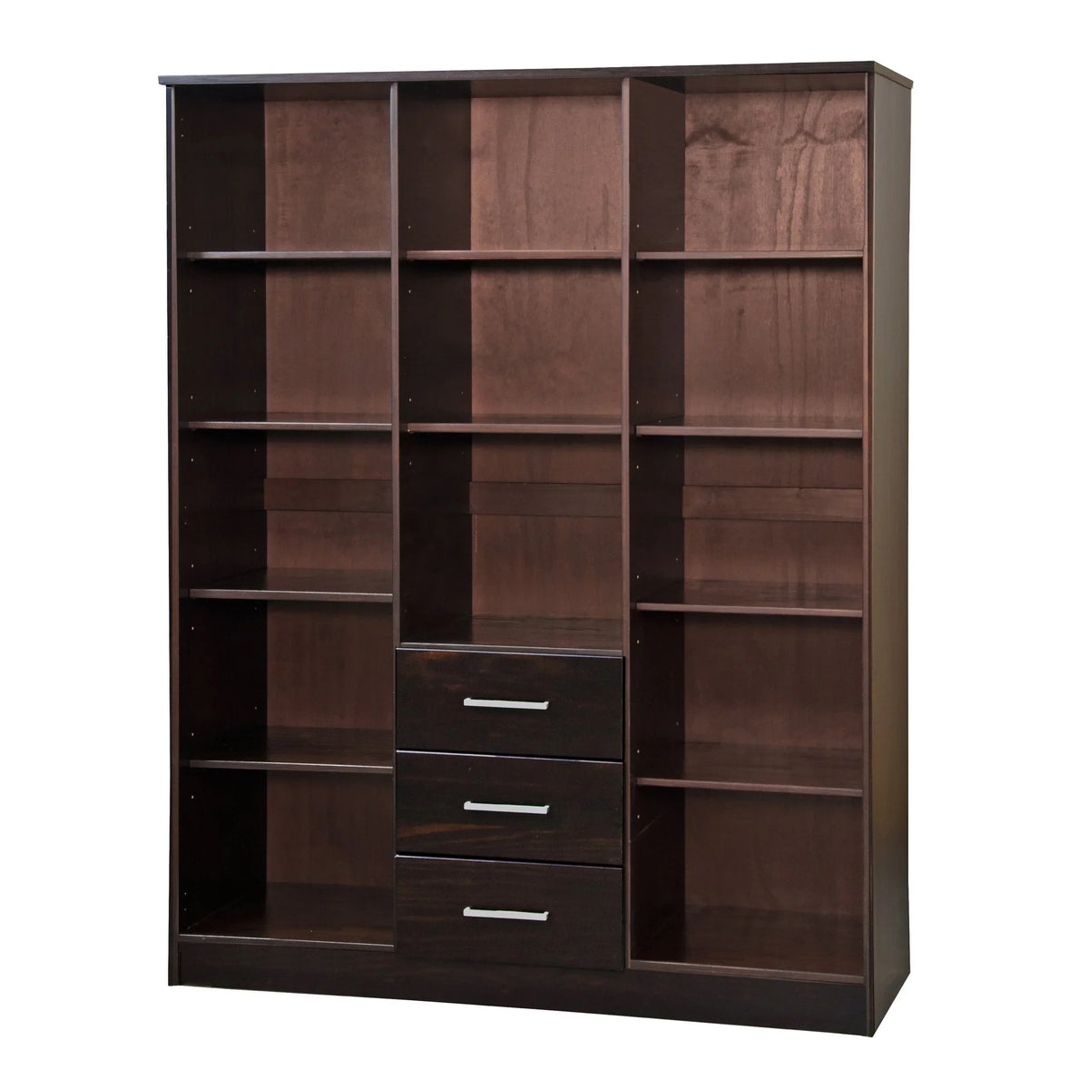 Palace Imports Cosmo-kledingkast met 3 deuren van 100% massief hout, met deuren van massief hout of spiegeldeuren
