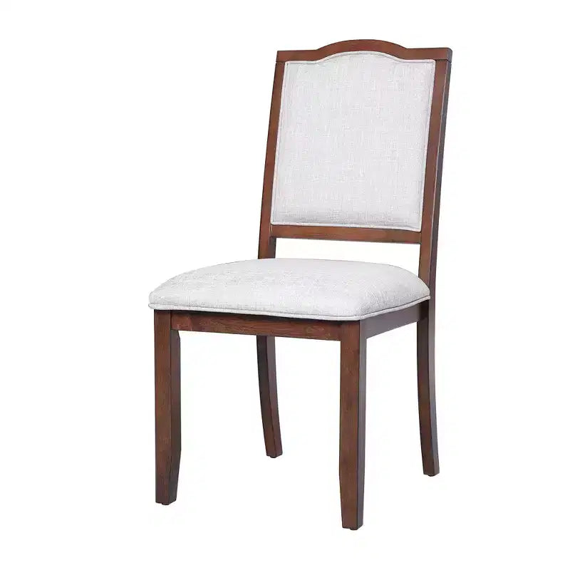 Ensemble de 4 chaises de salle à manger de style champêtre avec dossiers hauts et assises rembourrées