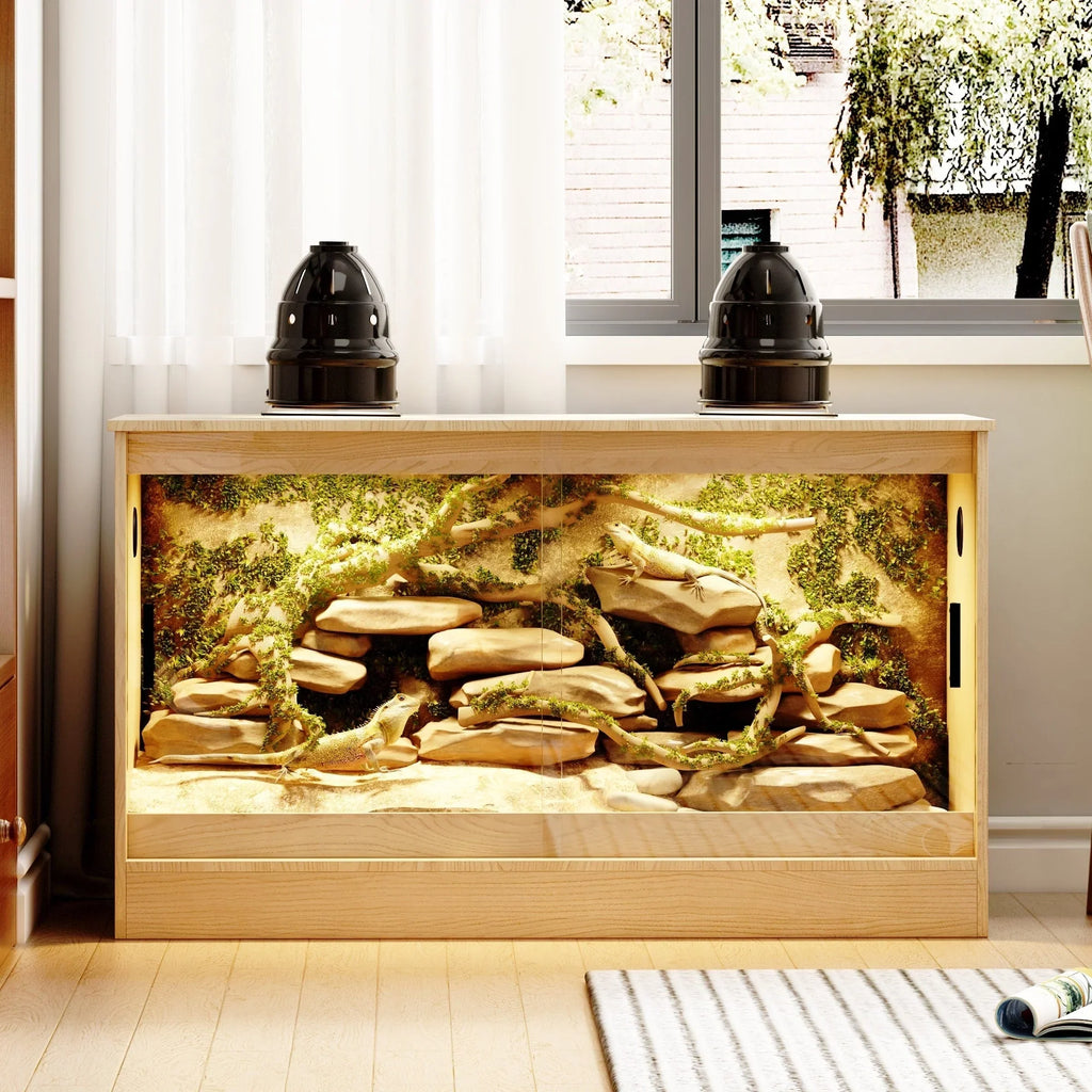 Habitat pour reptiles - terrarium spacieux pour lézards, serpents et plus - 47.2