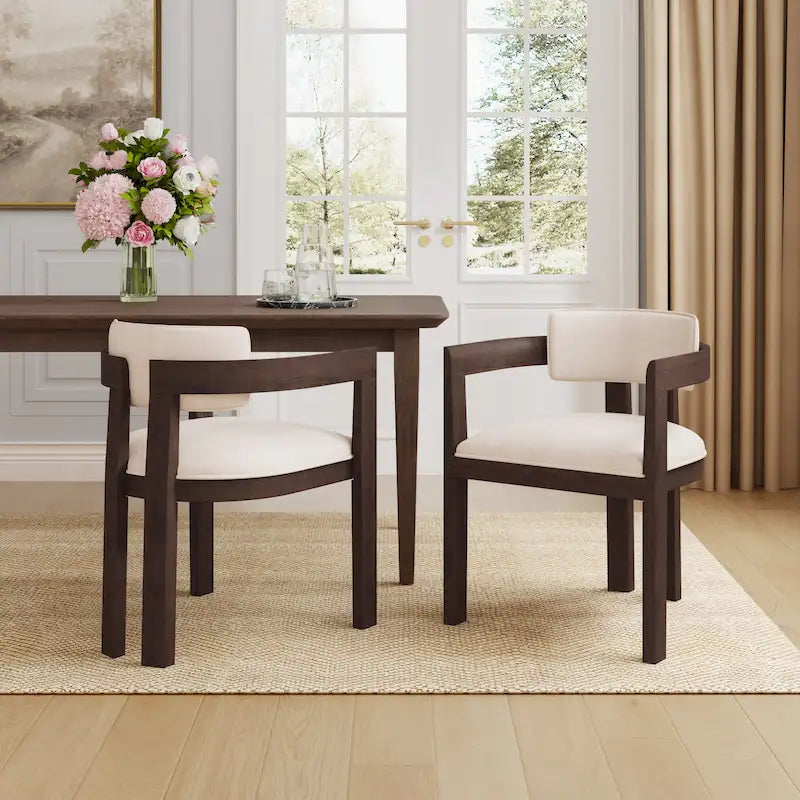 Conrad Sophisticated Modern Dining Chair With Armrest by Christopher Knight Home