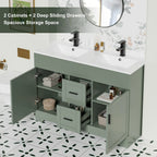 Wavy Line 30/36/48 Bathroom Vanity Set with Sink & Faucet