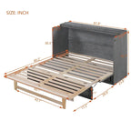 Opklapbed voor queensizebed met grote lades