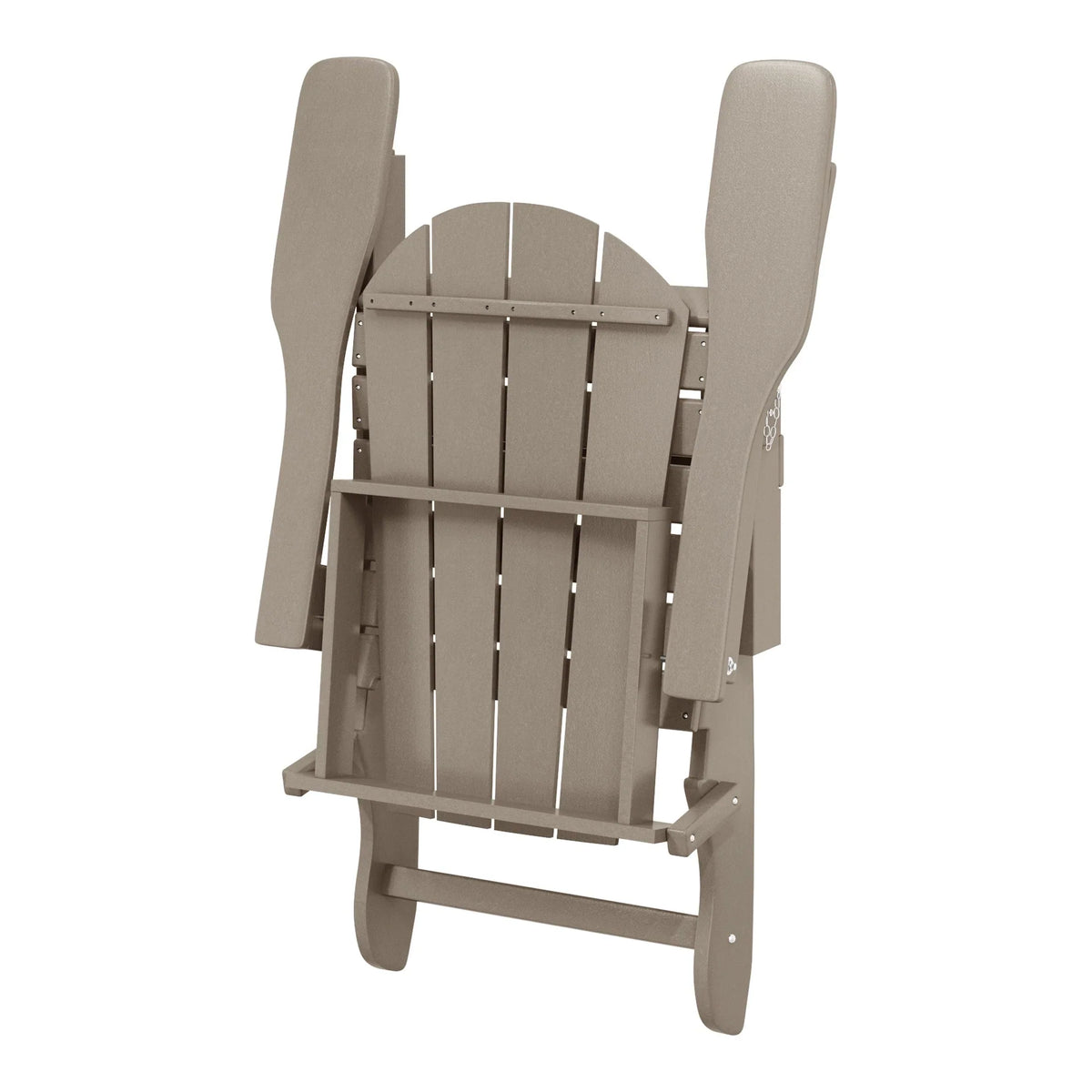 Polytrends Laguna, kleurvaste, weerbestendige, inklapbare Adirondackstoel voor buiten op het terras