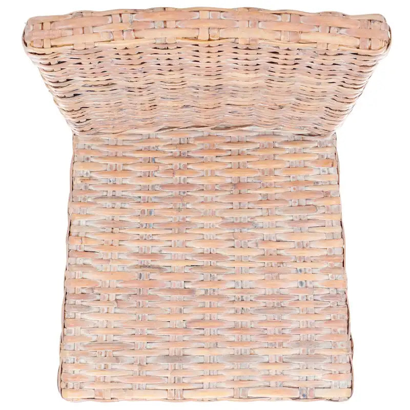 Set aus 2 Esszimmerstühlen aus naturbelassenem Rattan, 19W x 22D x 41H, Boho-Küstenstil