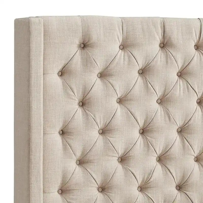 Nur gepolstertes Wingback-Kopfteil mit Knopfheftung, Naples, von iNSPIRE Q Artisan
