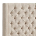 Nur gepolstertes Wingback-Kopfteil mit Knopfheftung, Naples, von iNSPIRE Q Artisan