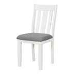Uitschuifbare eethoekset in landelijke stijl voor 6 personen, rechthoekige tafel en 6 gestoffeerde stoelen