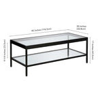 Alexis Metal and Glass Coffee Table