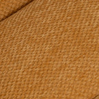 Fauteuil d'appoint pivotant en tissu chenille jaune capitonné