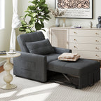 Canapé-lit convertible 3 en 1 avec réglage ajustable, fauteuil-canapé avec lit escamotable, lit pliant convertible pour le salon