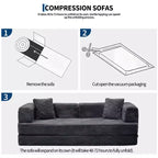 80.7 5-in-1 Convertible Sleeper Sofa Bed ??Corduroy, 1200 lbs, No Assembly