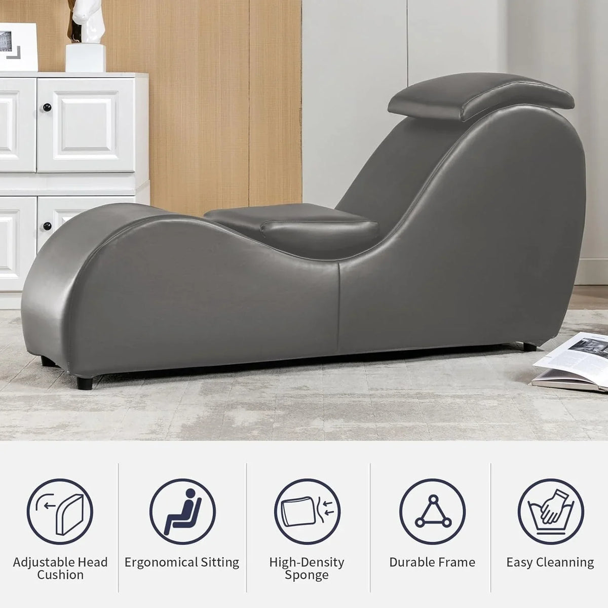 Chaise de yoga d'intérieur Mixoy, chaise longue incurvée de yoga pour adultes, idéale pour s'étirer, faire de l'exercice et se détendre