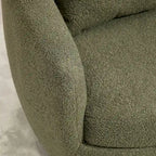 Upholstered Swivel Barrel Armchair with Storage Modern Living Room Side Chair for Bedroom/Office/Reading Spaces
